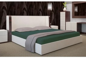Чаршаф за легло от памучен сатен в тъмнозелен цвят Ширина: 160 см Дължина: 200 см