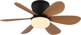 Globo 03625H -LED димируем таванен вентилатор DELORES LED/5W/230V 2700-6500K кафяв+ДУ