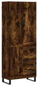 3196040 vidaXL Висок шкаф, опушен дъб, 69,5x34x180 см, инженерно дърво