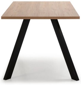 Маса за хранене с дъбов плот 90x160 cm Texas - Marckeric