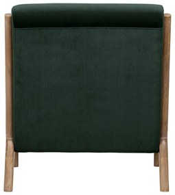 Тъмнозелено кресло от кадифе Mark - WOOOD