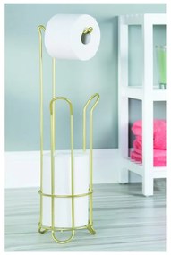 Стоманена поставка за тоалетна хартия златна Classico – iDesign