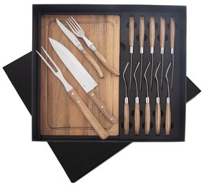 Прибори за хранене от неръждаема стомана в сребрист и естествен цвят, 15 бр. – Orion