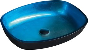 Синя стъклена мивка 54x39,5 cm Kvaore – Sapho