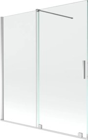 Mexen Velar душ екран с две подвижно сгъваеми крила 150 x 150 cm, прозрачен, хром