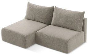 Бежов разтегателен ъглов диван с място за съхранение (ляв ъгъл) Kalena – Makamii