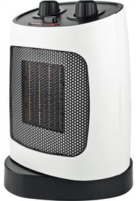 Керамична печка за отопление ELITE ECH-1374, 2000W, До 20 м2, 2 степени, Осцилация, Светлинен индикатор, Защита срещу преобръщане, Бял/черен