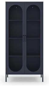Тъмносиньо метално шкафче 80x170x40 cm Diora – Marckeric