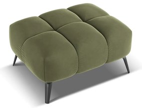 Зелена кадифена табуретка Nalu – Makamii