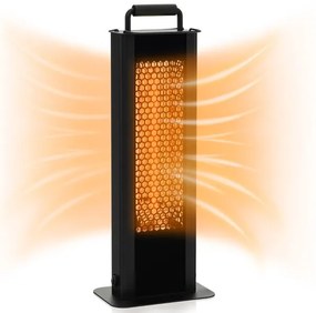 1200W стоящ електрически нагревател с защита от наклон и прегряване, изработен от алуминий, водоусто