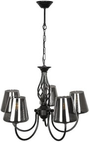 Полилей ДОРИА, черен/сив, 5xE27