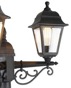 Умна латерна черна 3 светлини IP44 вкл. Wifi ST64 - Capital