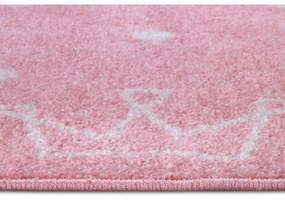 Розов детски килим 120x170 cm Crowns - Hanse Home
