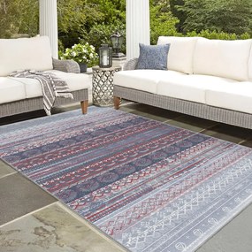 Лилаво-сив килим подходящ за пране 80x150 cm Vintage Stripe – Mila Home