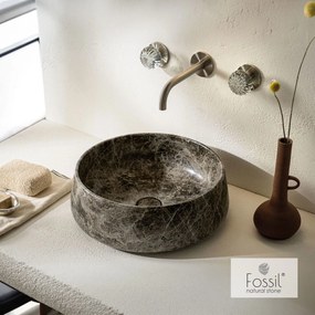 Мраморен умивалник Fossil-Антрацит
