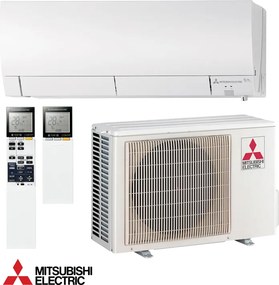 Инверторен климатик Mitsubishi Electric MSZ-FH25VE + MUZ-FH25VEHZ, 9000 BTU, 20 м2, A+++, R-410A, I-SEE, Natural Flow, Plasma Quad, Swing, Бял