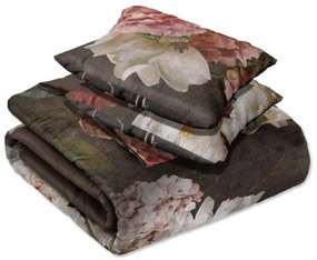 Чаршафи с памучен сатен - божур на тъмен фон 3 časti: 1ks 220x200 + 2ks 70x80