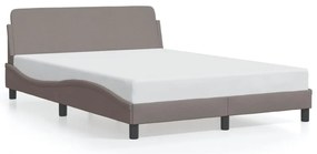 373149 vidaXL Рамка за легло без матрак, таупе, 120x200 см, плат