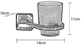 поставка за четка за зъби TEKNO TEL MG-374W , с чашка