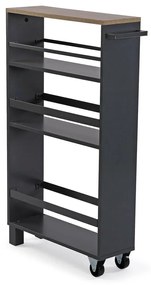 Кухненска Количка Versa Тъмно сив Метал Дървен MDF 15 x 79 x 50 cm