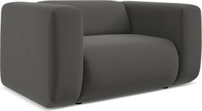 Сиво кадифено кресло Ekahi – Makamii