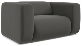 Сиво кадифено кресло Ekahi – Makamii