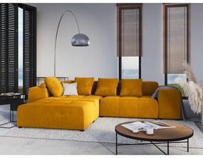 Жълта кадифена възглавница за модулен диван Rome Velvet - Cosmopolitan Design