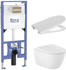 Пакет Duplo 4 в 1 Ona Rimless бял мат (бутон по избор) (A89009020 + A346687620 + A801E12621)