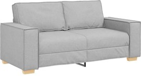 4104988 vidaXL Двуместен диван, облачно сив, 180x78x84 см, плат