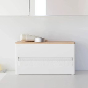 Бяла метална стойка за кухненска хартия Rin – YAMAZAKI