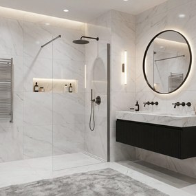 Параван за душ Rea Flexi Transparent / Titan 110