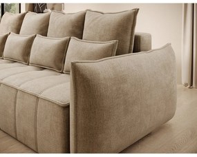 Светлокафяв кадифен сгъваем/с място за съхранение диван 242 cm Weltton – ELTAP