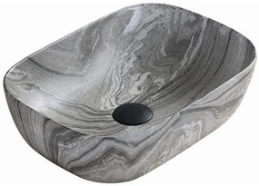 Mexen Rita умивалник върху плот 45 x 32 см, сив камък - 21084593