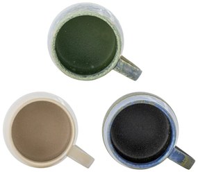 Сини/бежови глинени чаши в комплект от 3 бр. 460 ml Cloe – Bloomingville