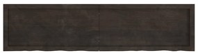 3156447 vidaXL Плот за маса тъмнокафяв 160x40x(2-6) см обработен масивен дъб