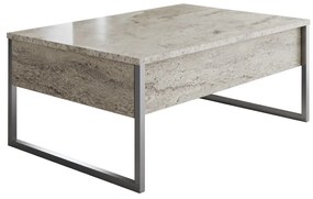 Кафе маса Luxe, цвят Травертин Сребърен