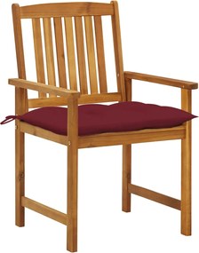 3078202 vidaXL Градински столове с възглавници, 8 бр, акация масив