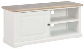 249879 vidaXL ТВ шкаф, бял, 90x30x40 cм, дърво