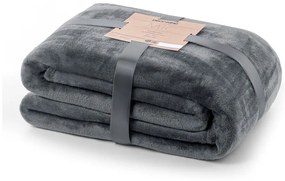 Тъмносиво одеяло от микрофибър , 220 x 240 cm Mic - DecoKing