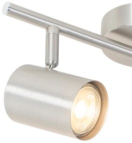 Модерна таванна лампа стомана 2-светлина регулируема - Jeana