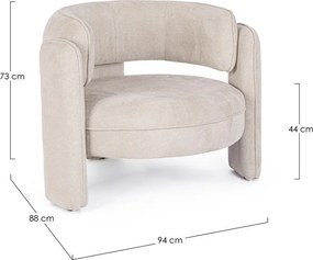 Бежово кресло Aisha – Bizzotto