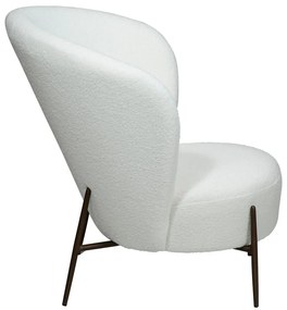 Бяло кресло от плат букле Orbit – DAN-FORM Denmark