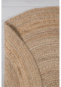Кръгъл килим от юта в естествен цвят 133x133 cm Capri - Flair Rugs