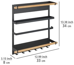 Черен стенен кухненски органайзер Magna - Wenko