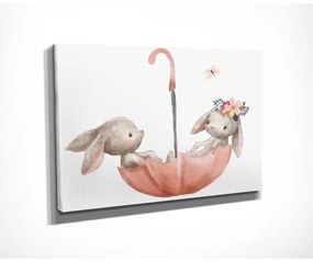 Детска картина 40x30 cm Bunnies - Wallity