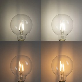 Комплект от 5 интелигентни LED крушки E27 G95 4.5W 470lm 2700-6500K