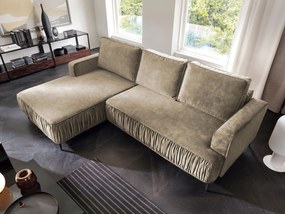 Ъглов диван Lavar-Кафяво-Ляв