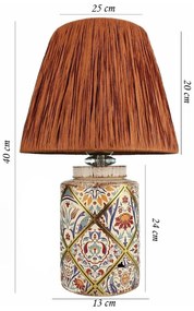 Кафява настолна лампа (височина 40 cm) Alev – Opviq lights