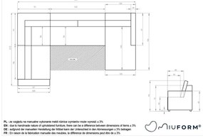 Светлокафяв разтегателен модулен ъглов диван с място за съхранение (ляв ъгъл) Lulu – Miuform