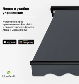 Blumfeldt CloudShade Маркиза, Умен контрол, UV защита, Стенен монтаж
